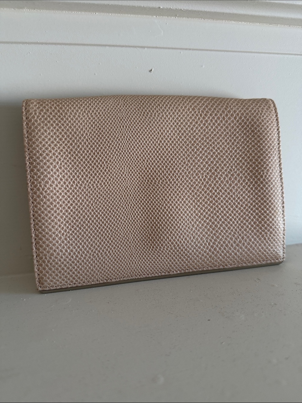 Halogen Blush Textured Clutch